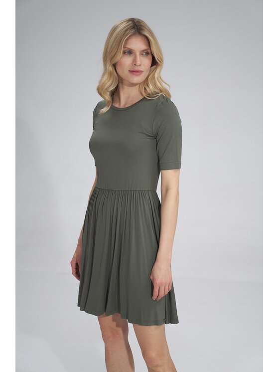 FIGL FIGL Šaty M751 Kaki Regular Fit