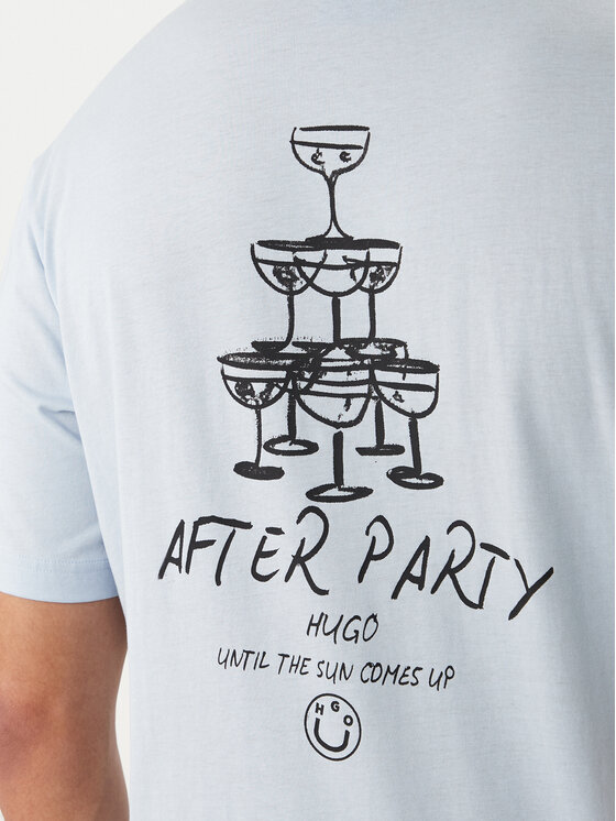 HUGO HUGO Marškinėliai Nucavo 50560040 Žydra Regular Fit