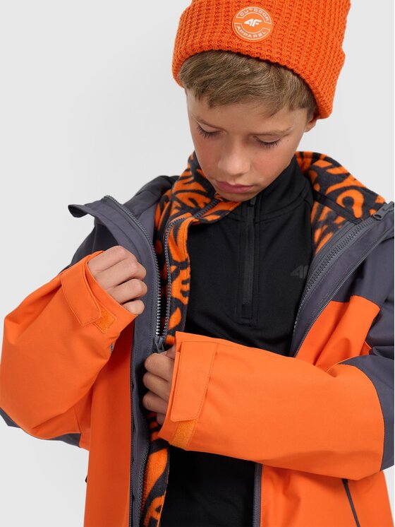 4F 4F Giacca di transizione 4FJRAW25TTJAM1014-70S Arancione Regular Fit