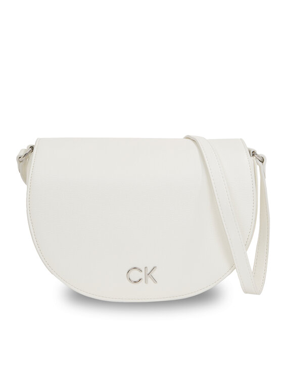 Geantă Calvin Klein Ck Daily Saddle Bag Pebble K60K611679 Alb