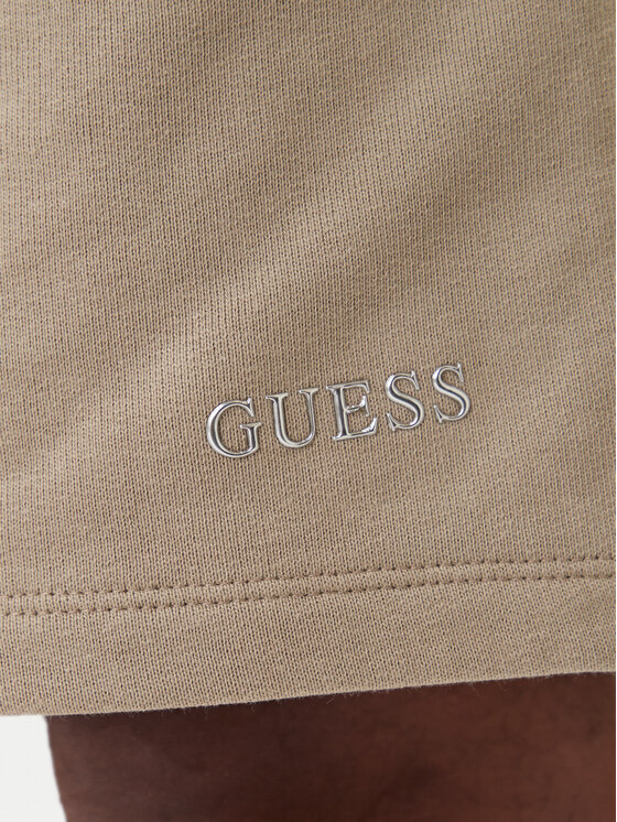 Guess Guess Pantaloni scurți sport Z6RD06 KAIJ1 Bej Regular Fit