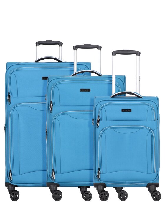 D&N D&N Komplet walizek 281018 Granatowy