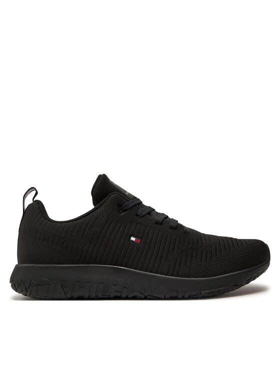 Sneakers Tommy Hilfiger Corporate Knit Rib Runner FM0FM02838 Negru