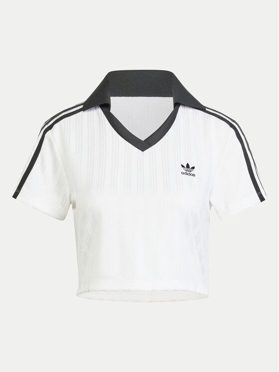 adidas adidas T-Shirt adicolor Football Jacquard JD2608 Λευκό Slim Fit