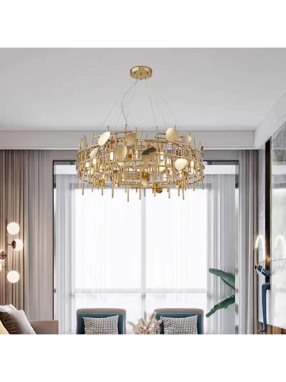 MIAhome MIAhome Lampa wisząca złota Plaquita 60 m Złoty