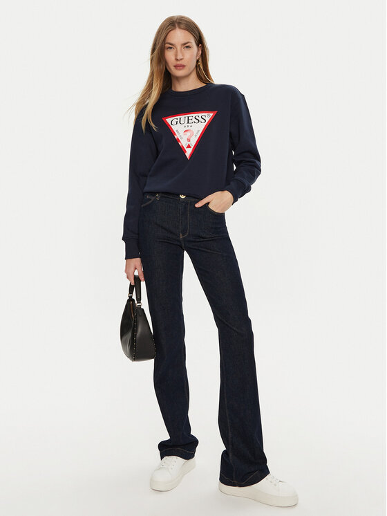 Guess Guess Pulóver W2YQ16 KBA11 Sötétkék Regular Fit