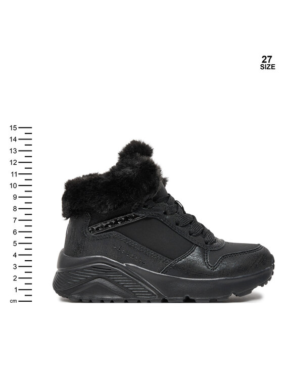 Skechers Skechers Μποτάκια Uno Lite - Comfurt Collar 310396L/BBK Μαύρο