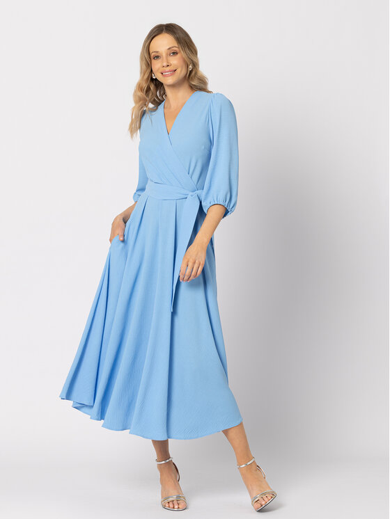 LIDIA KALITA LIDIA KALITA Sukienka koktajlowa Ophélie Niebieski Flare Fit
