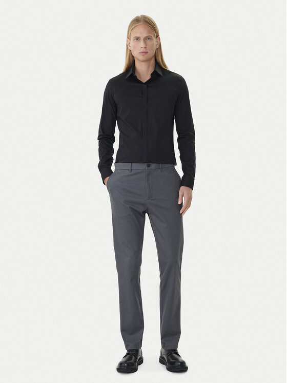 Calvin Klein Calvin Klein Риза LV019EU060 Черен Extra Slim Fit