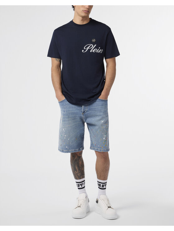 PHILIPP PLEIN PHILIPP PLEIN T-Shirt 29875 Granatowy Regular Fit