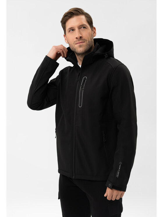 Volcano Volcano Kurtka softshell F-CLIFT Czarny Regular Fit