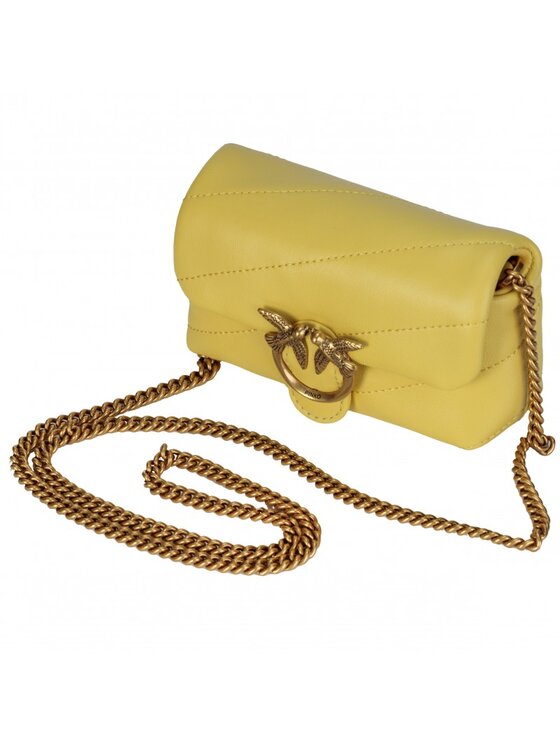 PINKO Pinko Kabelka LOVE MICRO PUFF BAG Žlutá