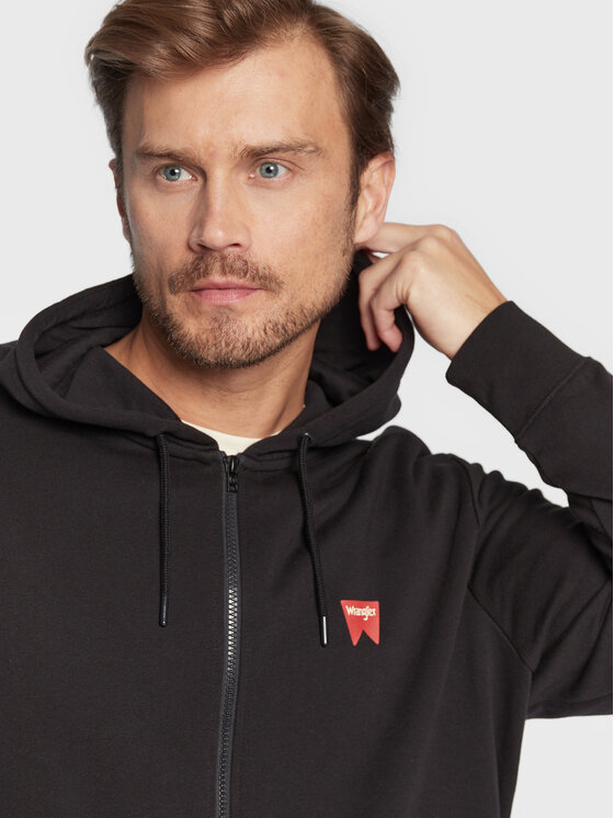 Wrangler Wrangler Felpa Zip Thru W664HA100 112320252 Nero Regular Fit
