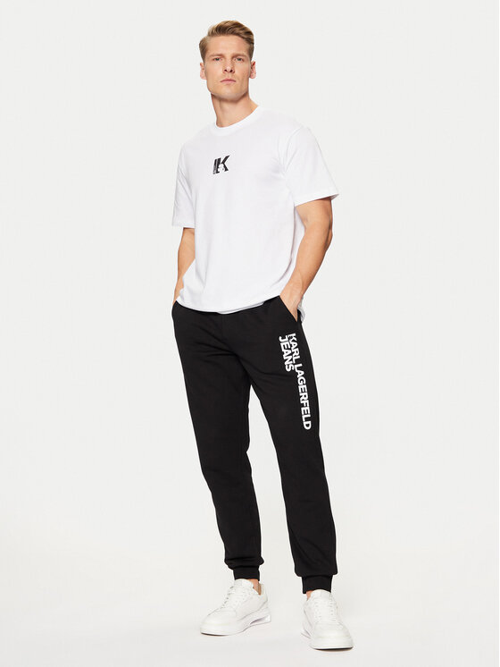 Karl Lagerfeld Jeans Karl Lagerfeld Jeans Tričko A1M17044 Biela Regular Fit