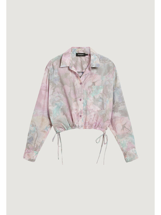 Desigual Desigual Πουκάμισο CAM_FLOWERS_LACRO Ροζ Casual Fit