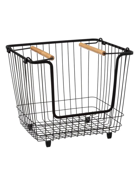 MIAhome MIAhome Koszyk metalowy na półkę 26x26,5x33 cm ARQANA Czarny