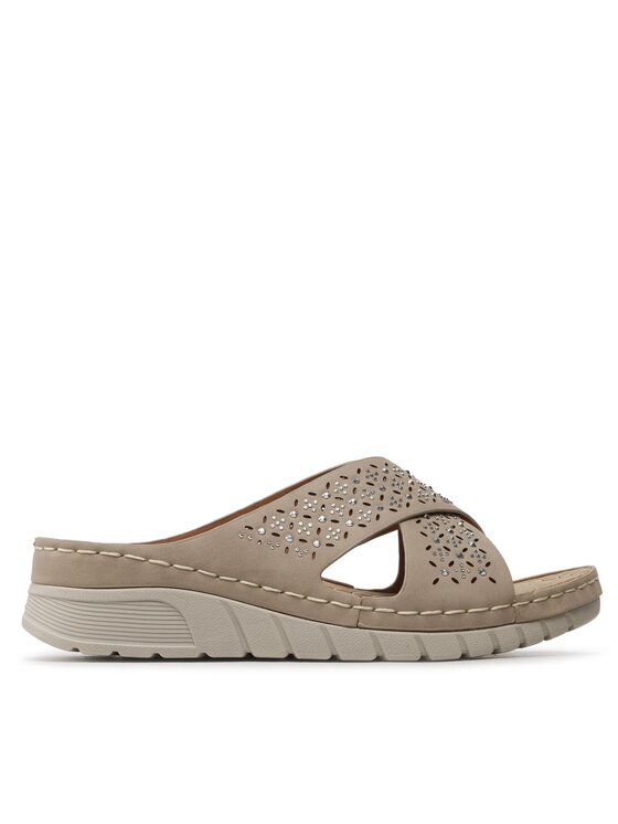 Clara Barson Clara Barson Pantoletten WS8054-02 Beige