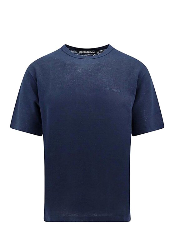 Palm Angels Palm Angels T-shirt PMAA091S24FAB001 Blu Regular Fit