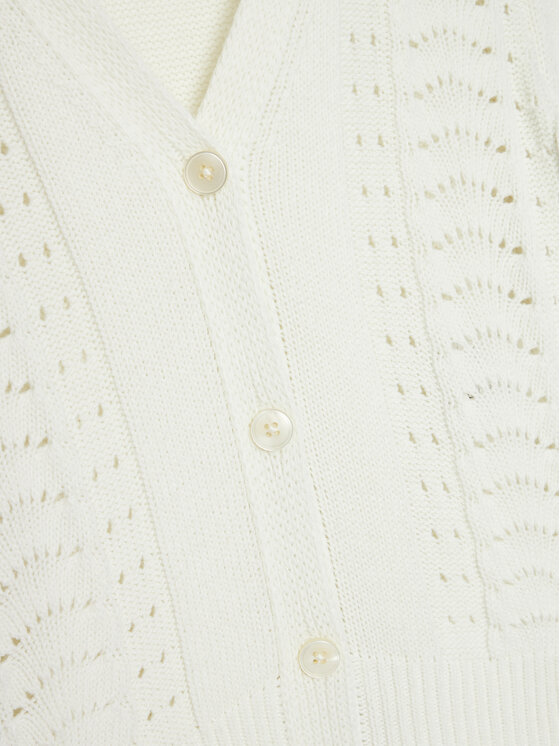 United Colors Of Benetton United Colors Of Benetton Kardigan 1370C601Q Biały Regular Fit