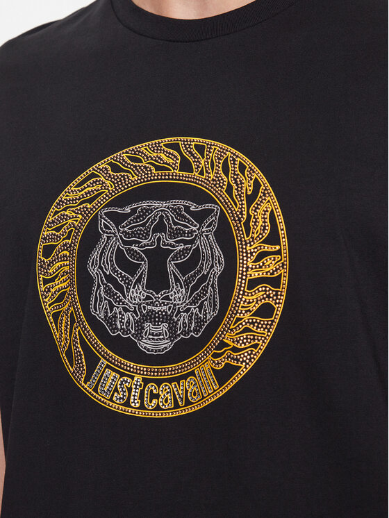 Just Cavalli Just Cavalli T-Shirt 75OAHE05 Schwarz Regular Fit