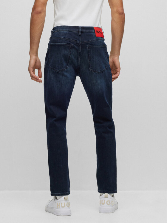 HUGO Hugo Jeansy 50493866 Tmavomodrá Tapered Fit