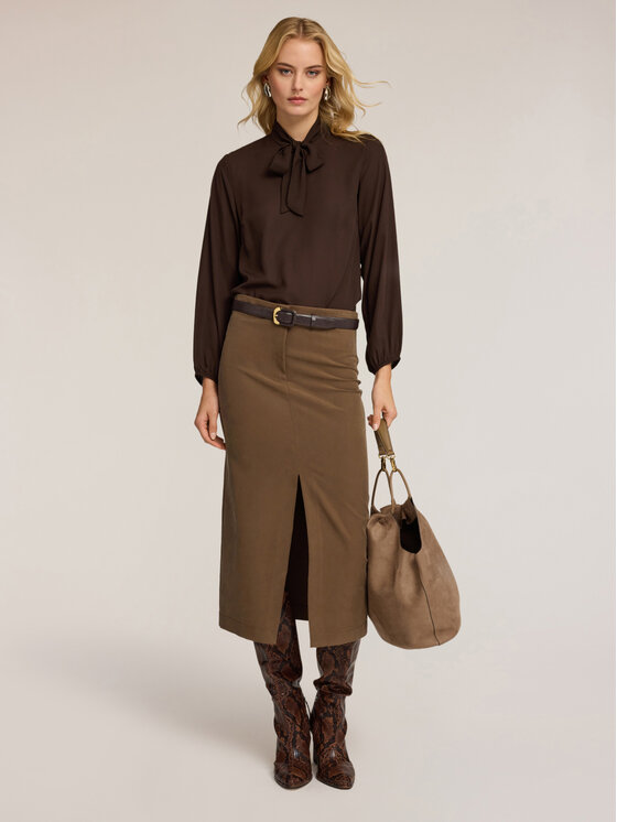 Motivi Motivi Blusa 2038Q001942N032 Marrone Regular Fit