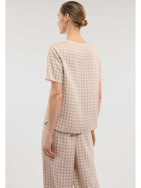 Trussardi Trussardi Top D000A000421N0LB Kremowy Regular Fit