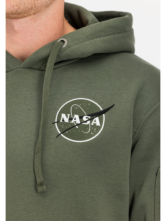 Alpha Industries Alpha Industries Mikina Space Shuttle Hoodie Zelená Regular Fit