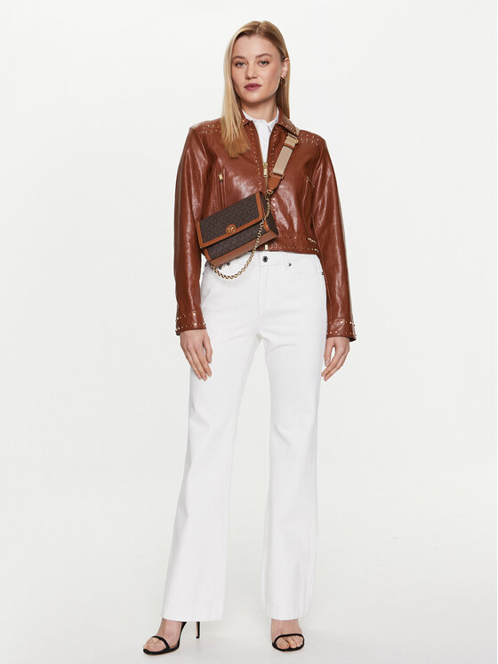 MICHAEL Michael Kors MICHAEL Michael Kors Куртка зі штучної шкіри Astor MS320B7DTW Коричневий Cropped Fit