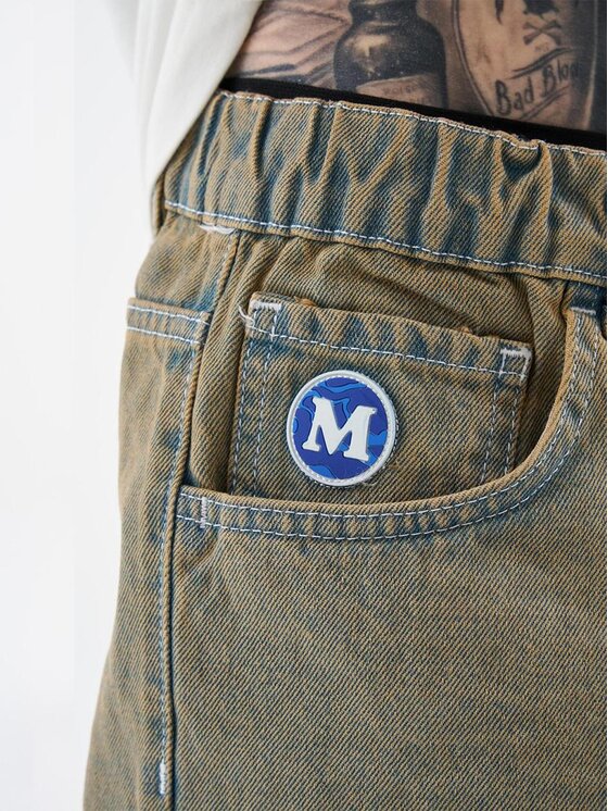 MyStars MyStars Szorty jeansowe Krótkie Spodenki Jeansowe Męskie Brązowe MyStars Blue Basic 34 Brązowy Loose Fit