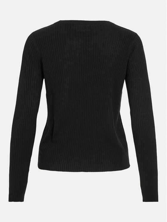 Vila Vila Pulover Olina 14098889 Negru Regular Fit
