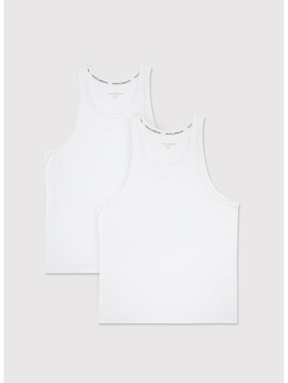 Pako Lorente Pako Lorente Komplet tank topów U000B-TT-003 Biały Slim Fit