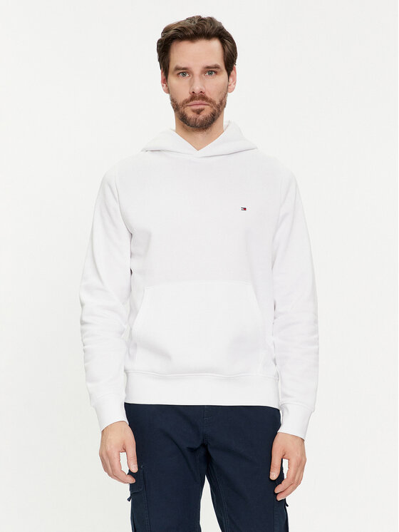 Tommy Hilfiger Mikina Flag Logo MW0MW34266 Biela Regular Fit