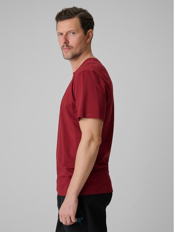 4F 4F T-Shirt COMMERCIAL 12 Czerwony ciemny Regular Fit