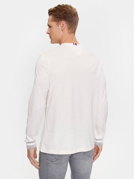 Tommy Hilfiger Tommy Hilfiger Longsleeve Collegiate MW0MW32591 Λευκό Regular Fit