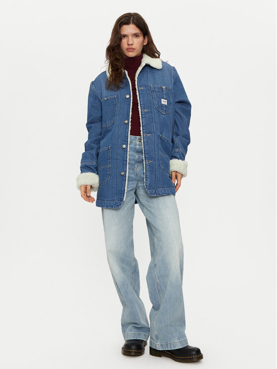 Lee Lee Kurtka jeansowa Chore 112355111 Niebieski Relaxed Fit