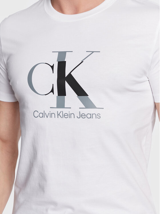 Calvin Klein Jeans Calvin Klein Jeans T-särk J30J323299 Valge Slim Fit