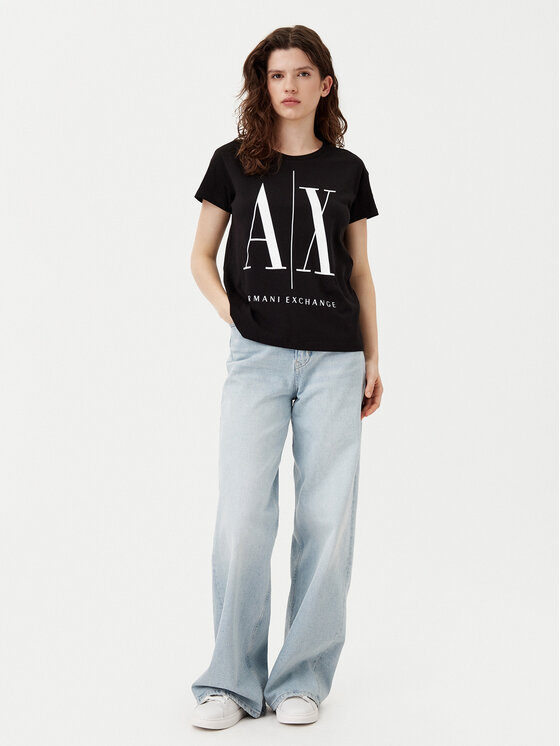Armani Exchange Armani Exchange Футболка 8NYTCX YJG3Z 1200 Чорний Regular Fit