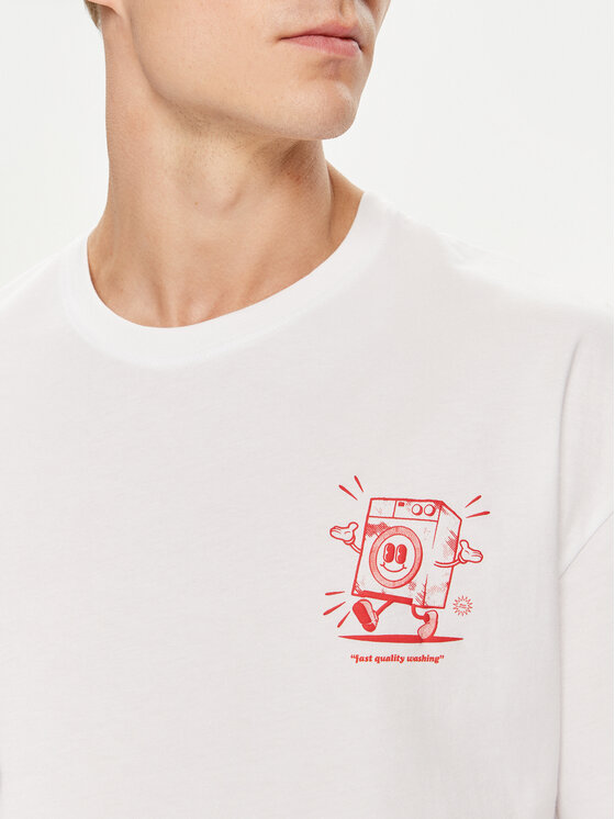 Jack&Jones Jack&Jones Marškinėliai Bradley 12264405 Balta Wide Fit
