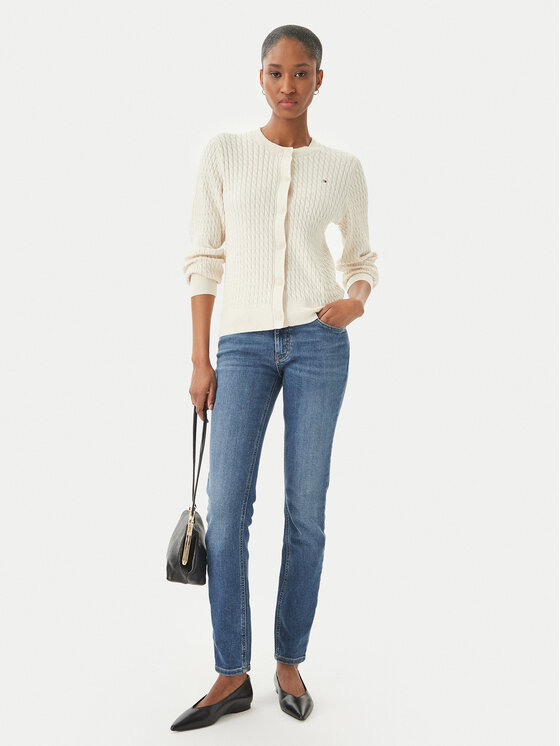 Tommy Hilfiger Tommy Hilfiger Кардиган WW0WW43329 Екрю Regular Fit