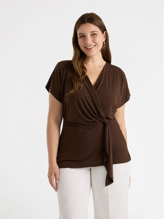 Fiorella Rubino Fiorella Rubino T-Shirt G447L208801N032 Brązowy Slim Fit