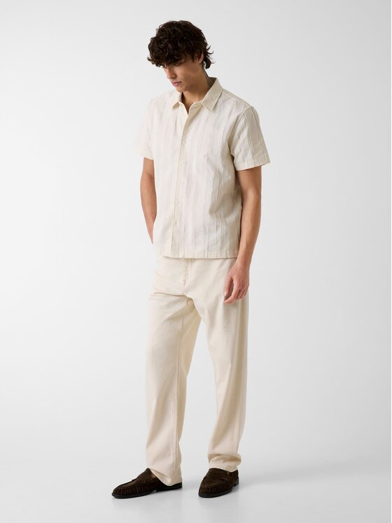 Guess Guess Koszula 181296 Beżowy Classic Fit