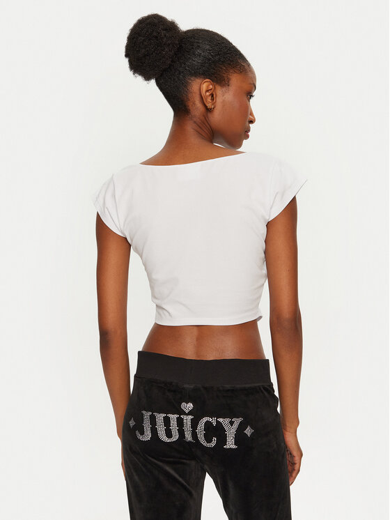 Juicy Couture Juicy Couture Bluză Regal JCBCT224831 Alb Slim Fit