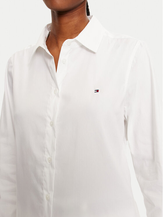 Tommy Hilfiger Tommy Hilfiger Риза WW0WW44084 Бял Regular Fit