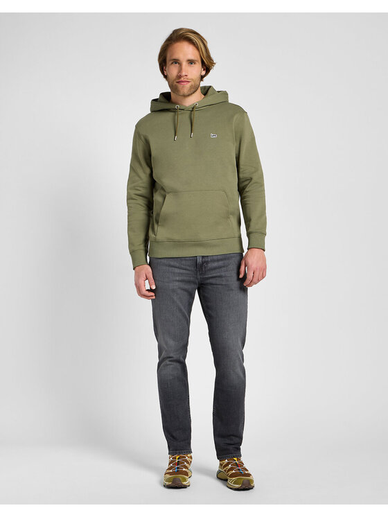 Lee Lee Felpa PLAIN HOODIE Verde Regular Fit