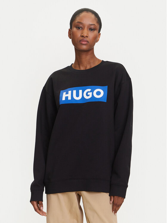 HUGO HUGO Pulóver Classic 50522425 Fekete Relaxed Fit
