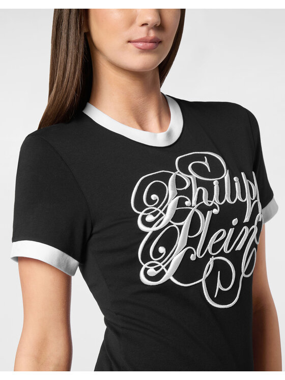 PHILIPP PLEIN PHILIPP PLEIN T-Shirt 24603 Czarny Skin Tight Fit