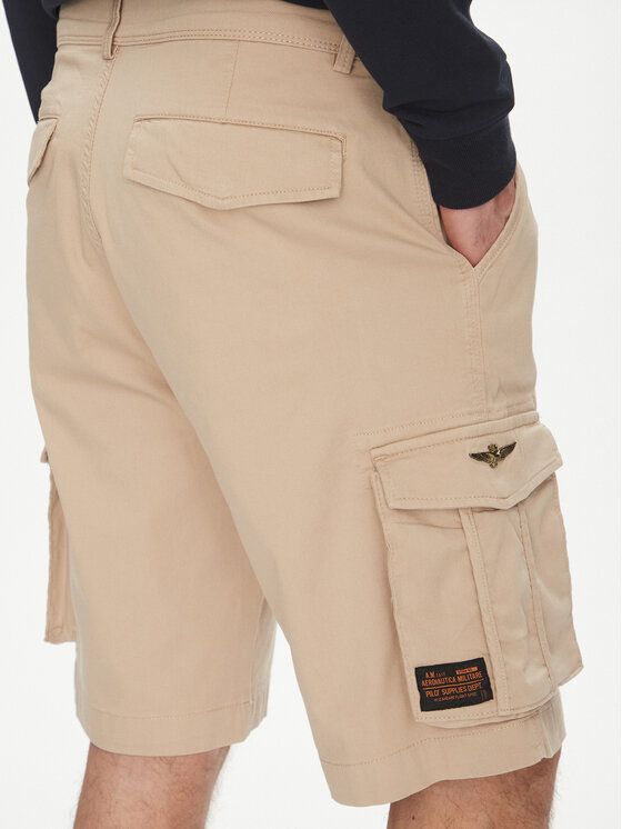 Aeronautica Militare Aeronautica Militare Bavlnené šortky 251BE256CT3511 Béžová Regular Fit