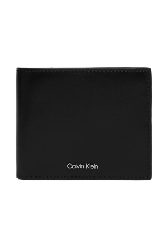 Calvin Klein Calvin Klein Портфейл Raised Ew Bill Fold W/ Coin LV04D1163G Черен