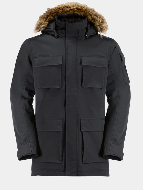 Jack Wolfskin Jack Wolfskin Kurtka zimowa Glacier Canyon Parka 1107674 Czarny Regular Fit